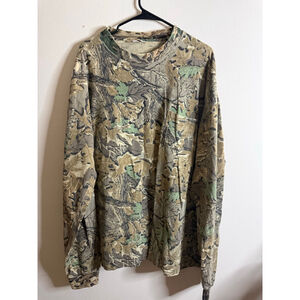 Men's REDHEAD Long Sleeve Camo Tee 4XL Green Brown
